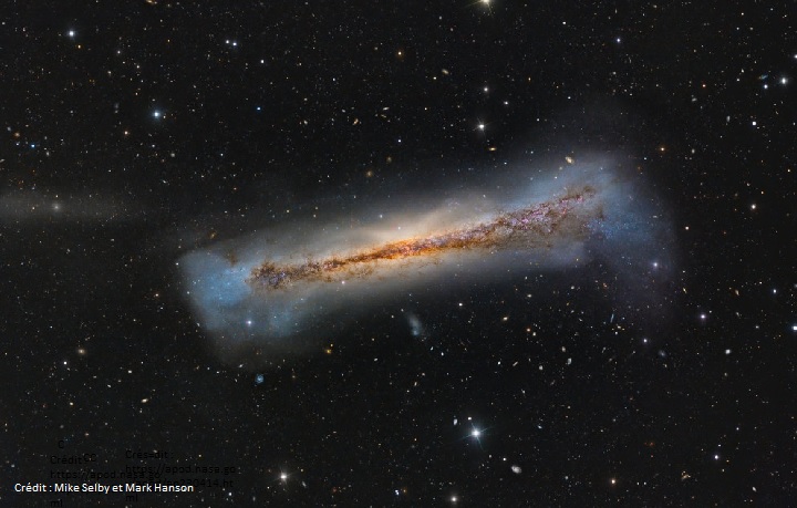 La Galaxie NGC 3628 dans la constallation du Lion