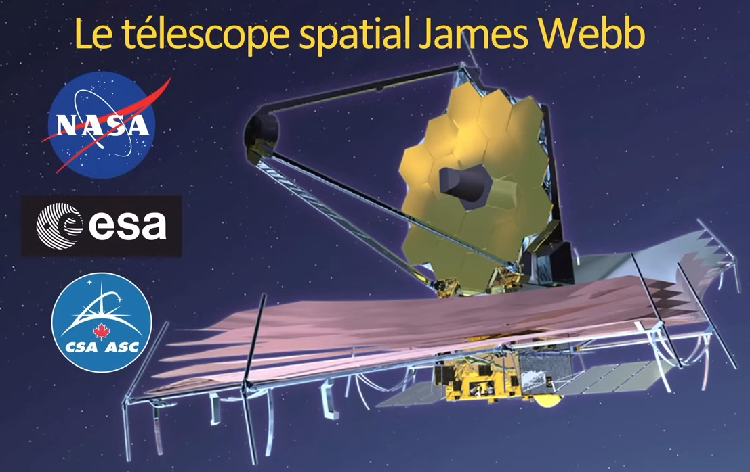 Vue d'artiste du télescope spatial James Webb